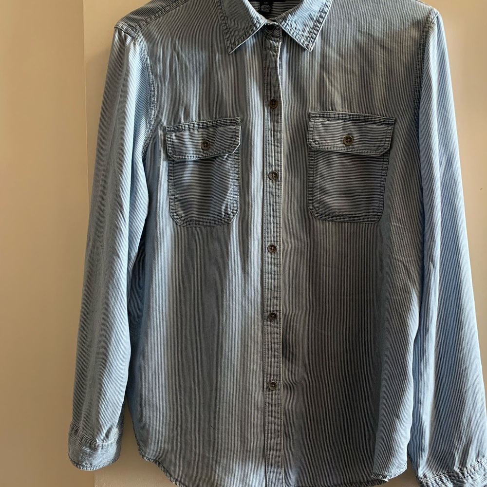 Chaps Sky Blue Button-Down Shirt